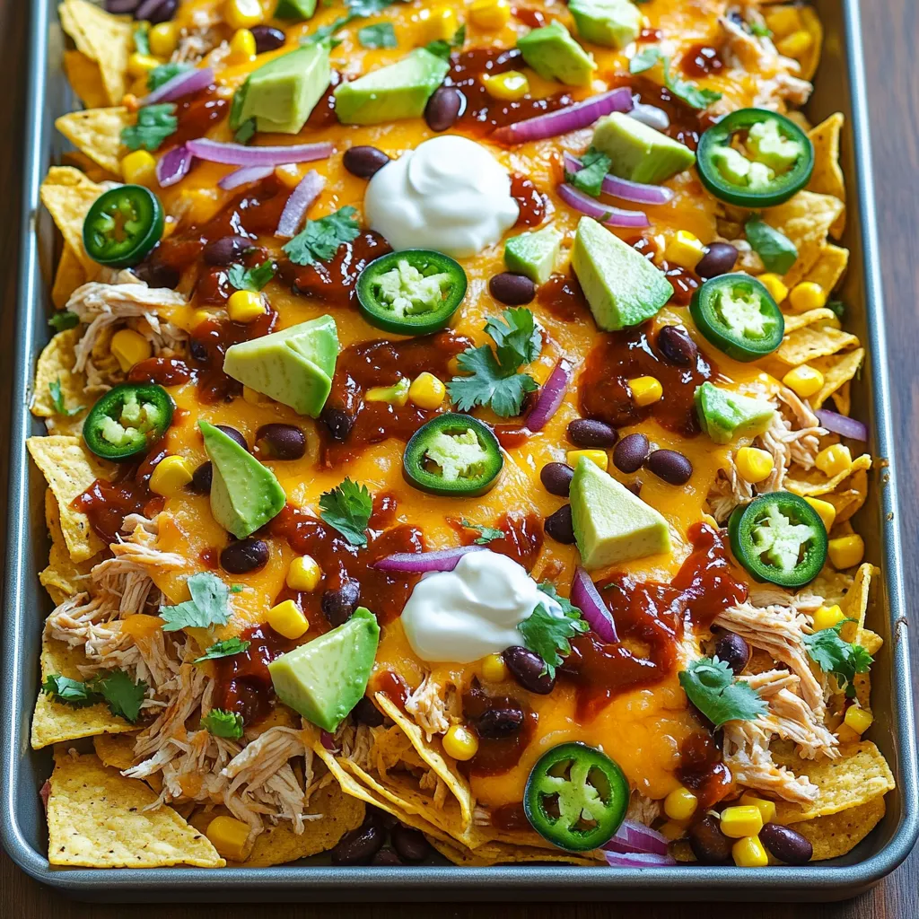 Sheet-Pan BBQ Chicken Nachos Quick and Tasty Delight