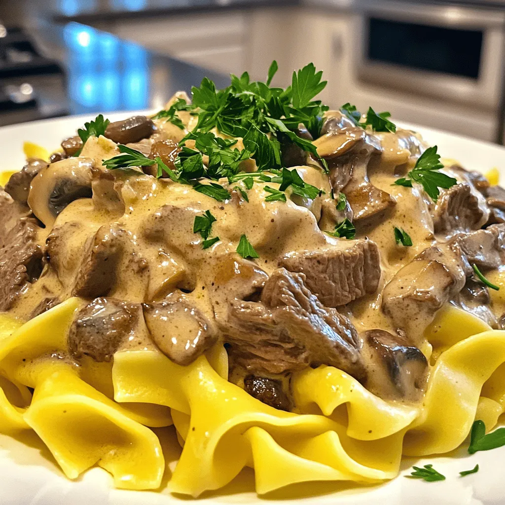 Beef Stroganoff with Egg Noodles Easy Comfort Meal