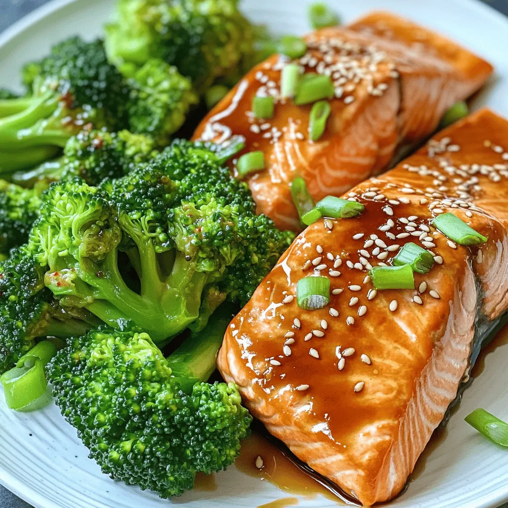 Teriyaki Salmon with Sesame Broccoli Flavorful Delight