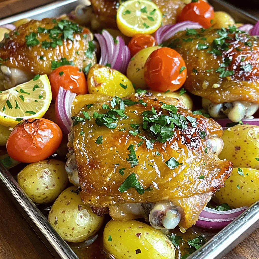 Sheet-Pan Greek Chicken and Potatoes Tasty Dinner