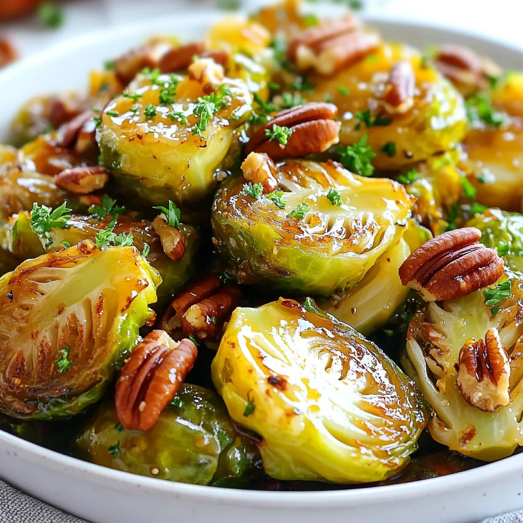 Honey Mustard Brussels Sprouts Savory and Simple Dish