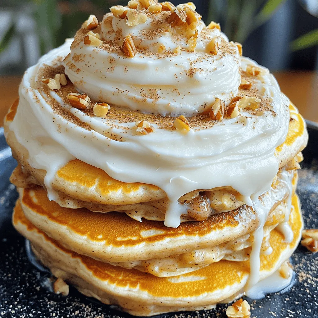 Cinnamon Roll Pancake Stack Tasty Breakfast Delight