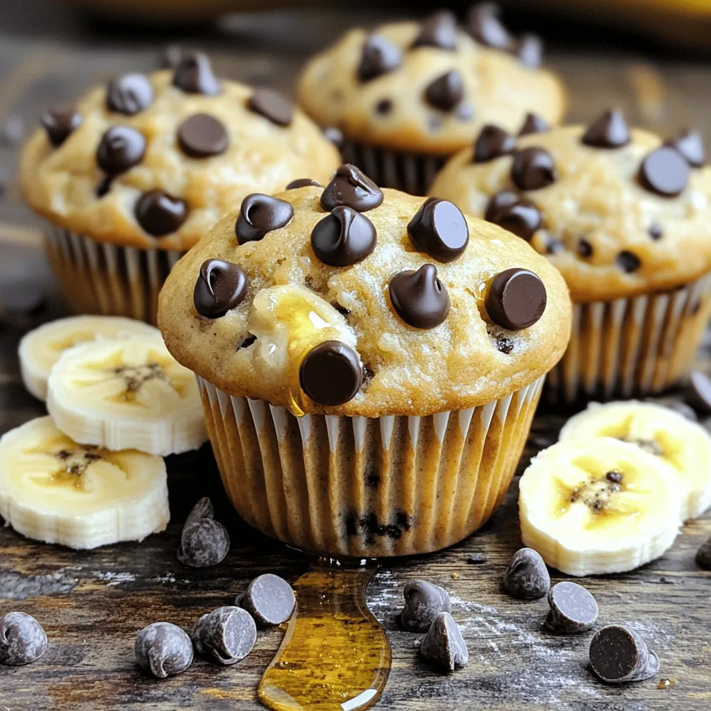 Chocolate Chip Banana Protein Muffins Simple Treat