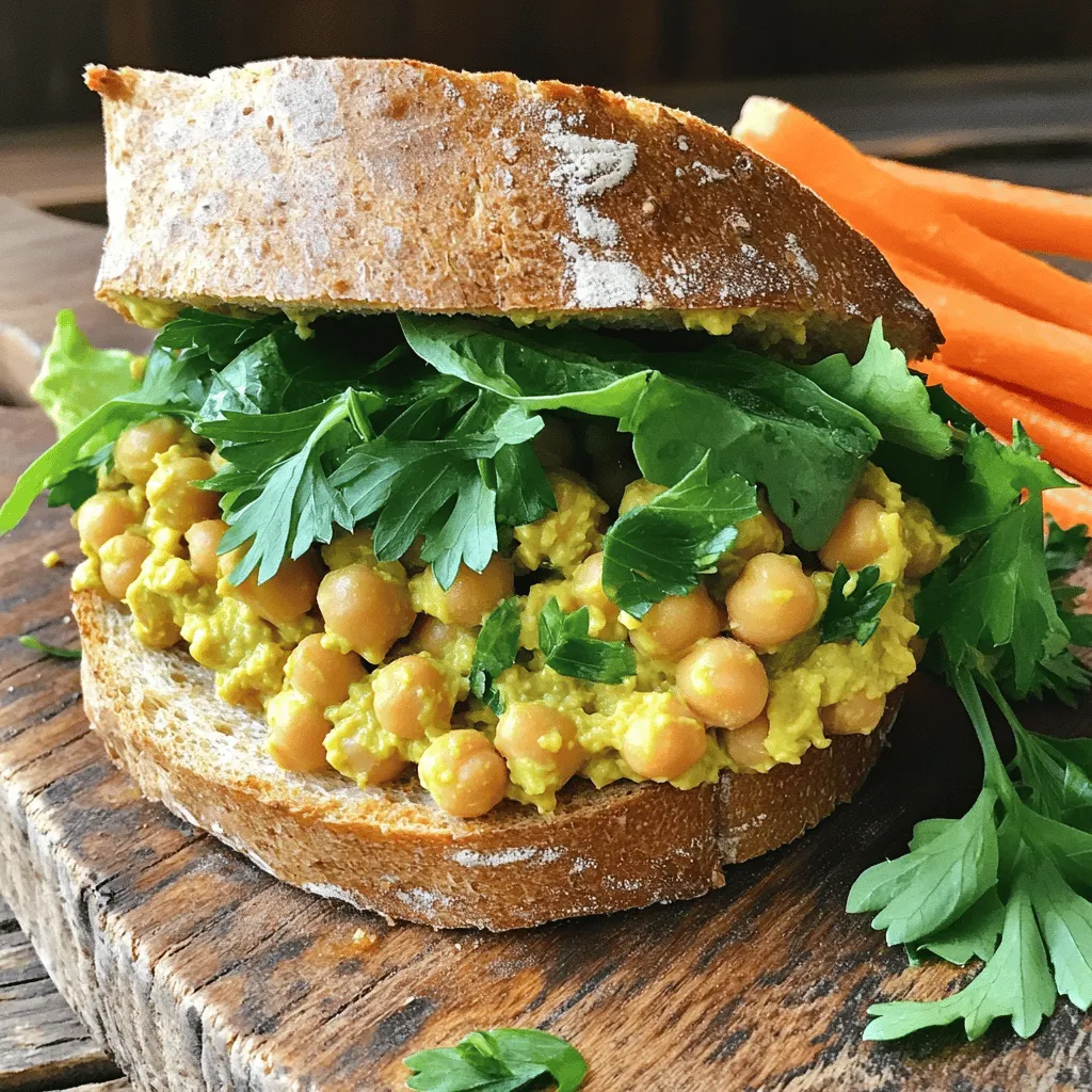 Chickpea Salad Sandwich Healthy and Flavorful Bite