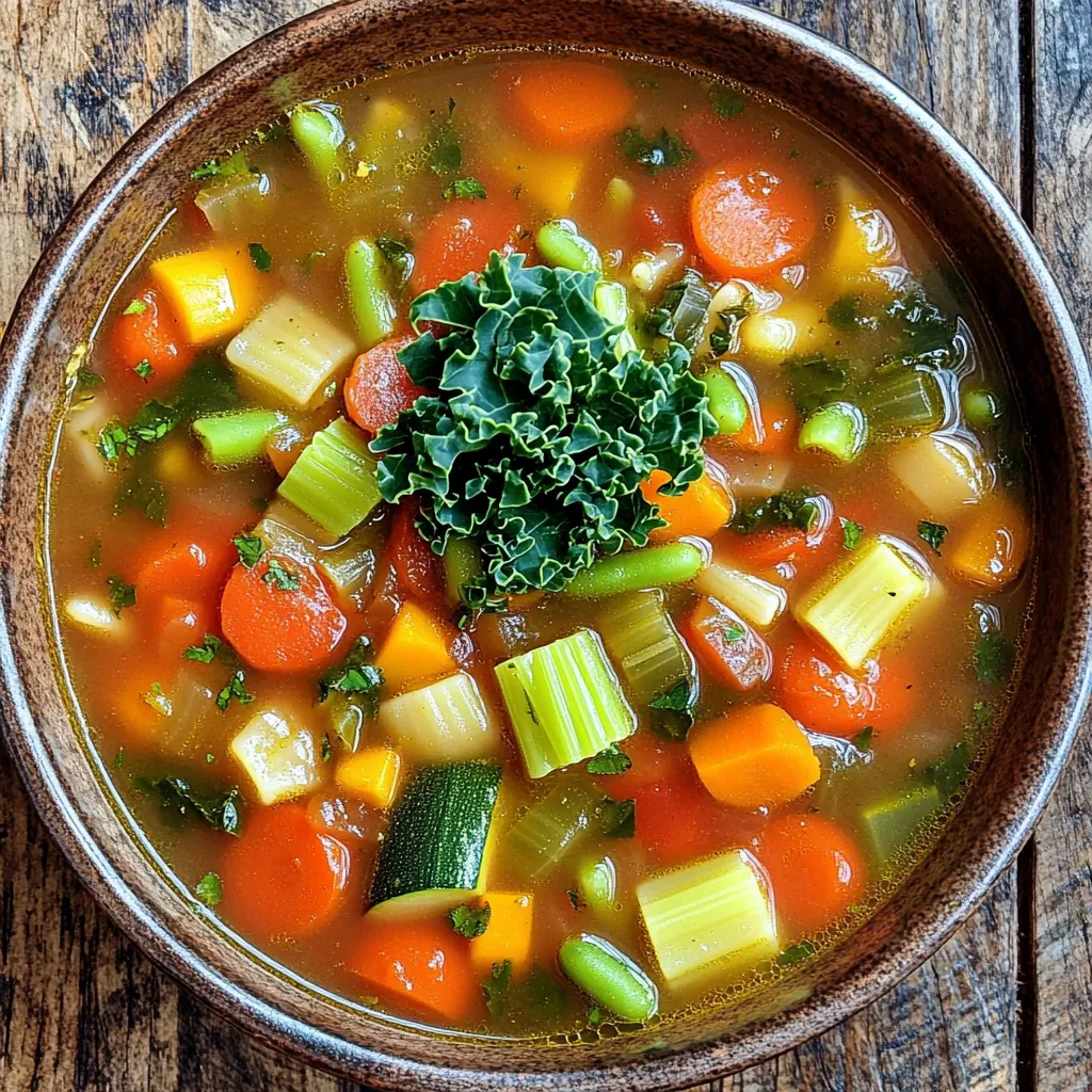Slow Cooker Vegetable Minestrone Soup Delight