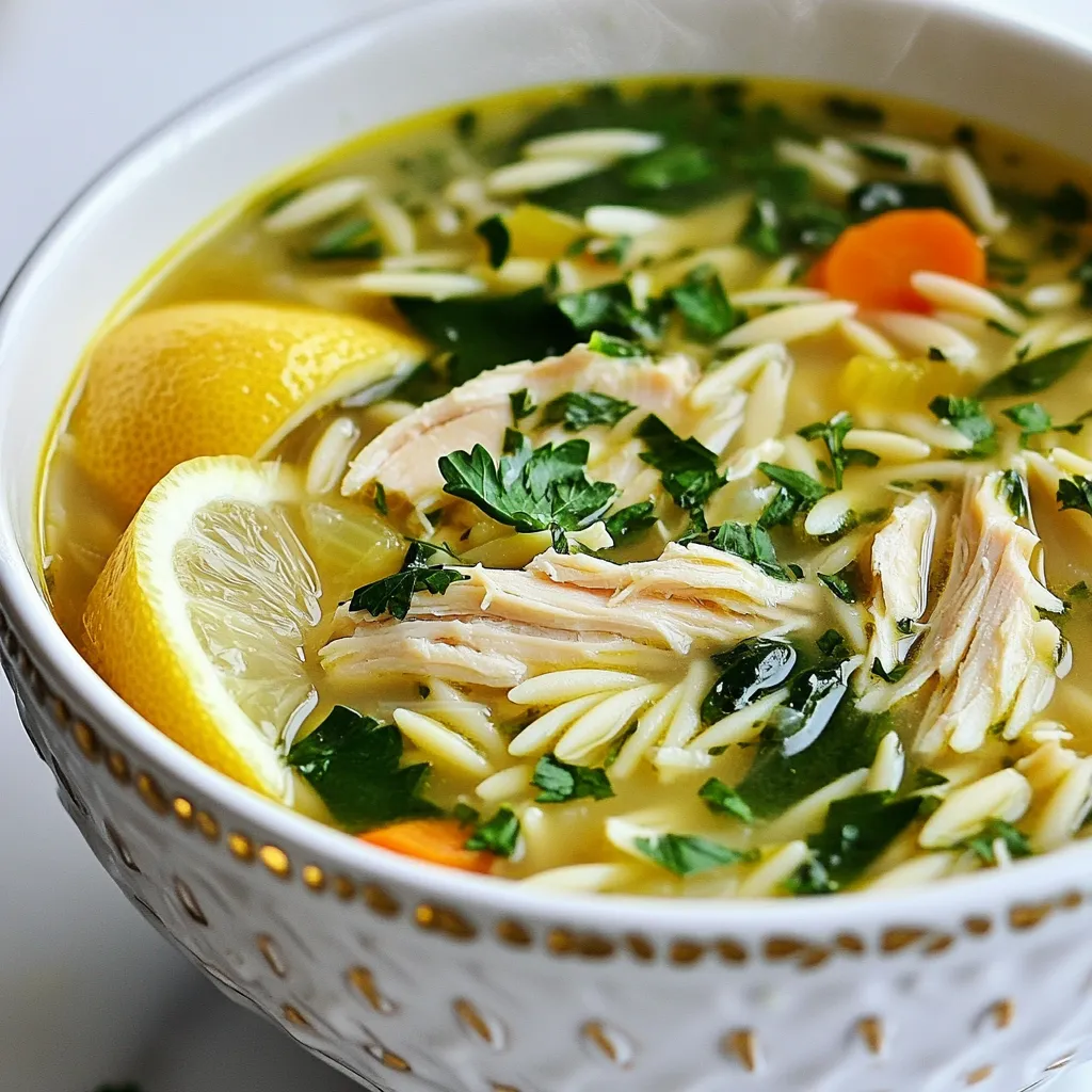 Lemon Herb Chicken Orzo Soup Easy and Flavorful Recipe