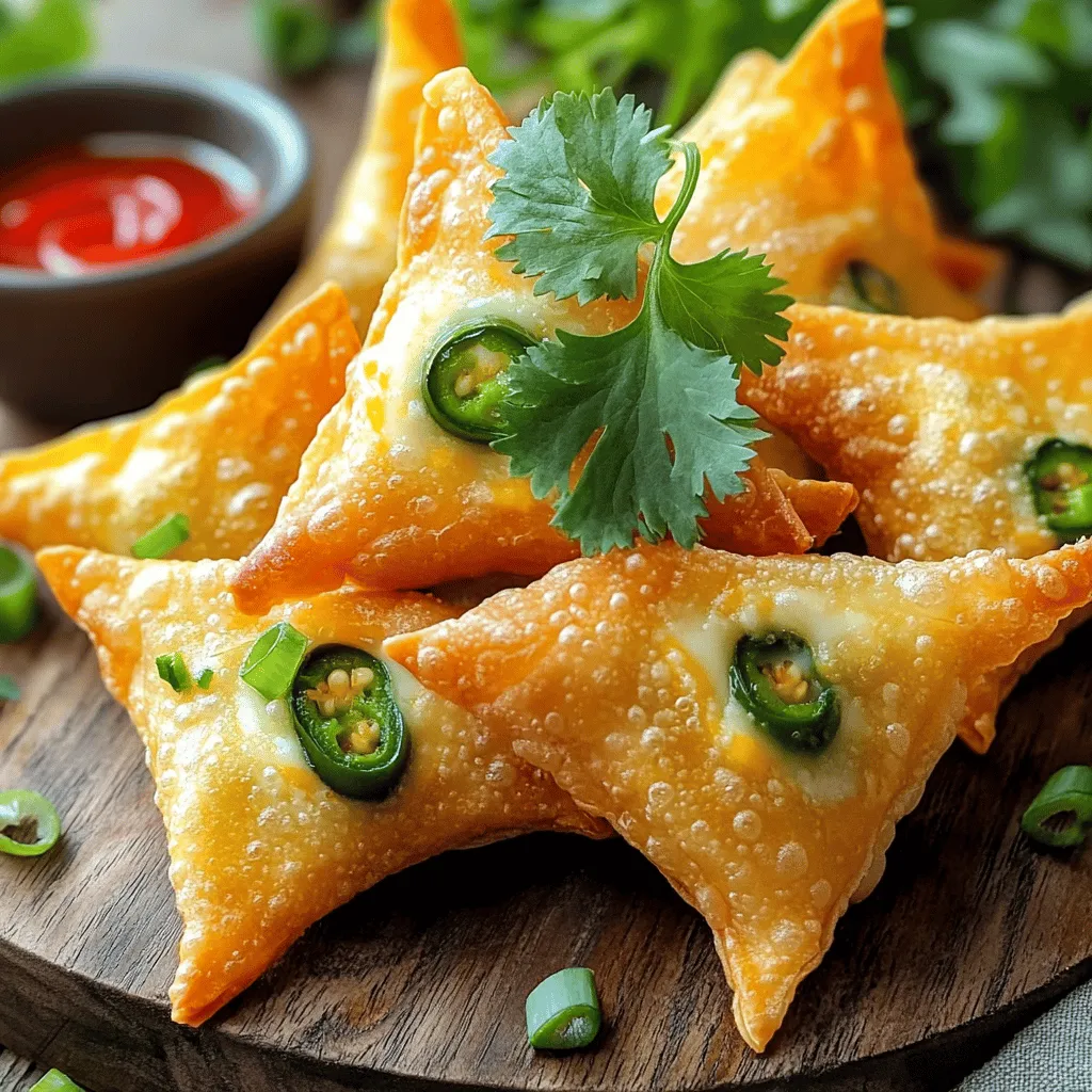 Air Fryer Jalapeño Popper Wontons Crispy and Flavorful