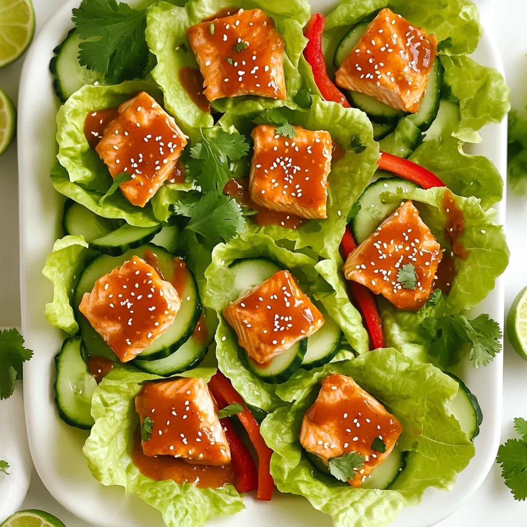 Sweet Chili Salmon Lettuce Wraps Flavorful and Fresh
