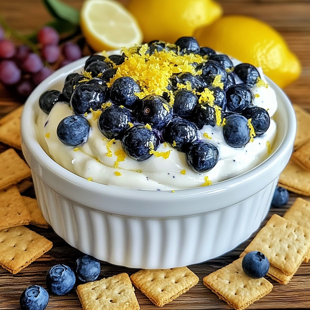 Lemon Blueberry Cheesecake Dip Tasty and Easy Treat