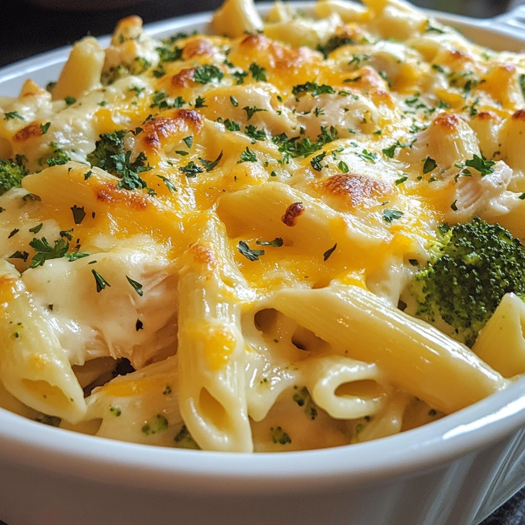 Creamy Freezer-Friendly Chicken Alfredo Casserole Delight