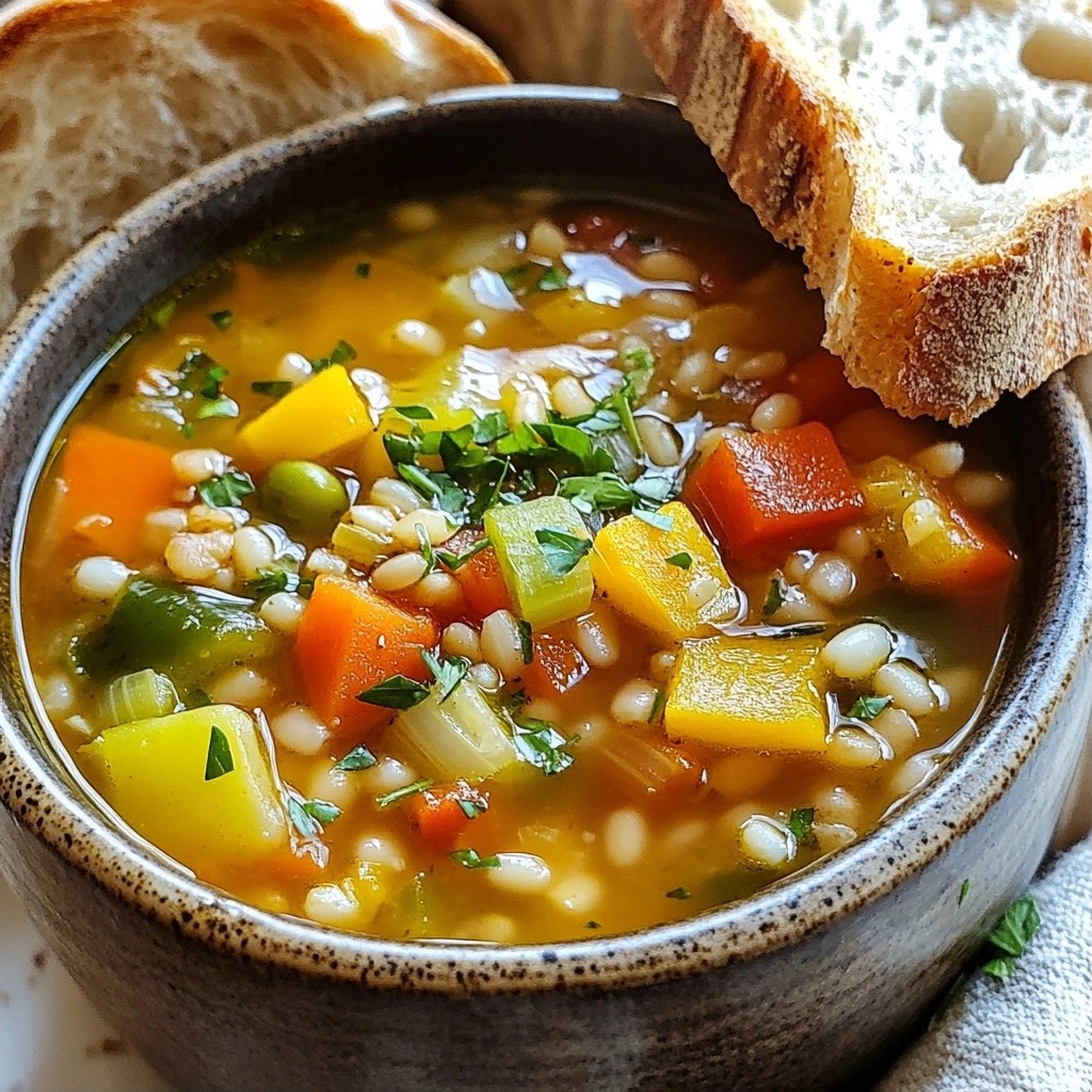 Hearty batch cook Vegetable Barley Soup Recipe Tips