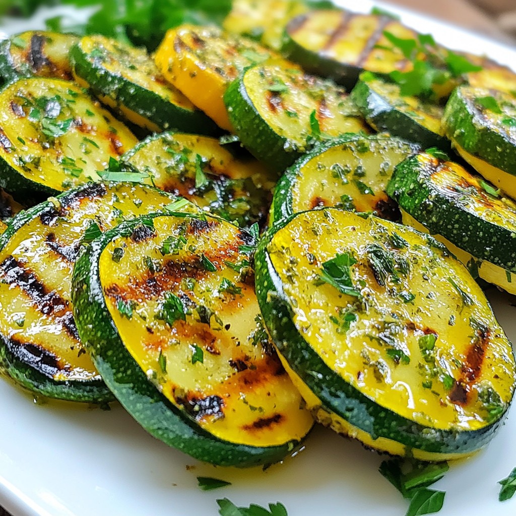 Lemon Herb Grilled Zucchini Tasty Summer Side Dish