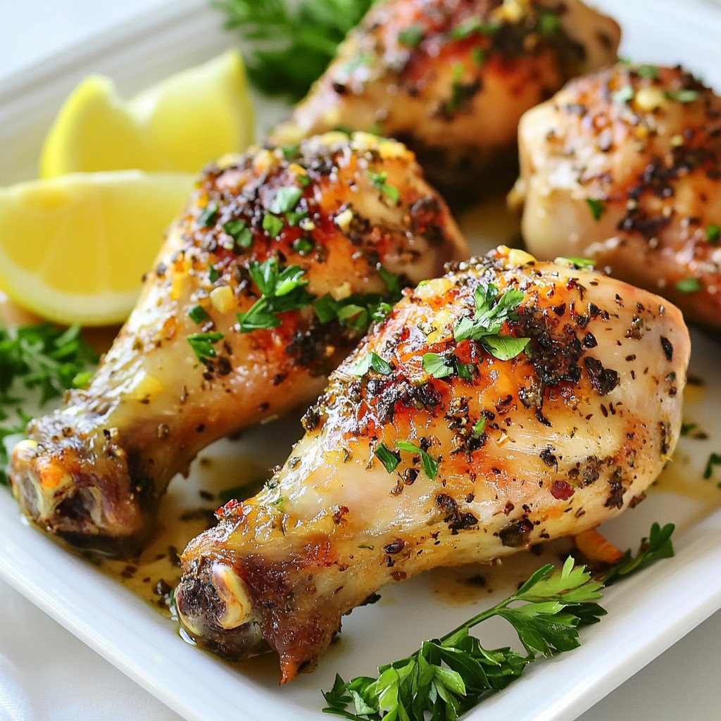 Herb Garlic Roasted Chicken Drumsticks Simple Recipe