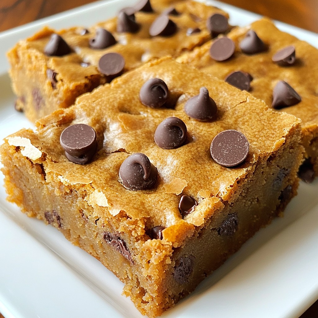 Peanut Butter Chocolate Chip Blondies Simple Sweet Treat