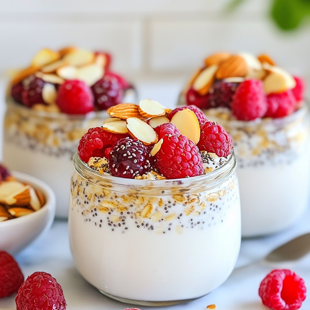 Make-ahead Berry Overnight Oats with Almonds Delight