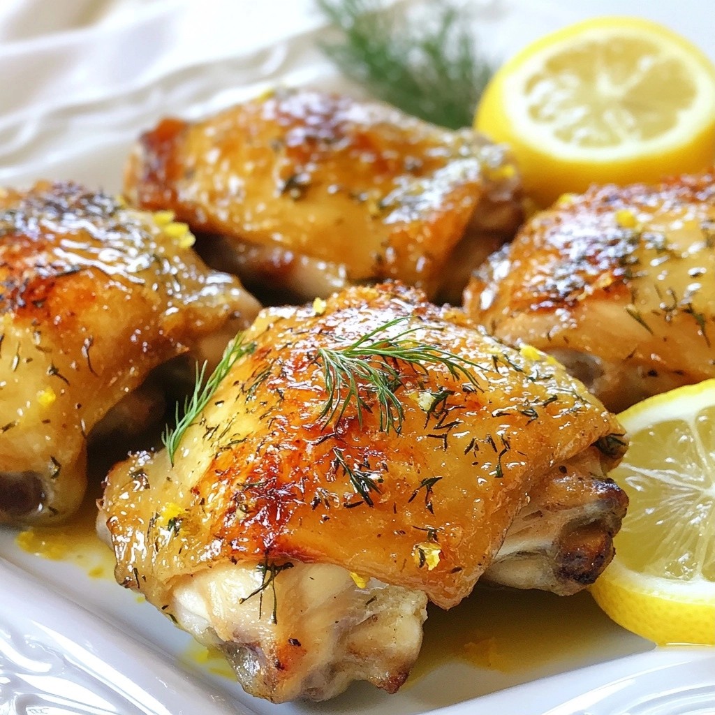 Savory Meal Prep Baked Lemon Dill Chicken Thighs