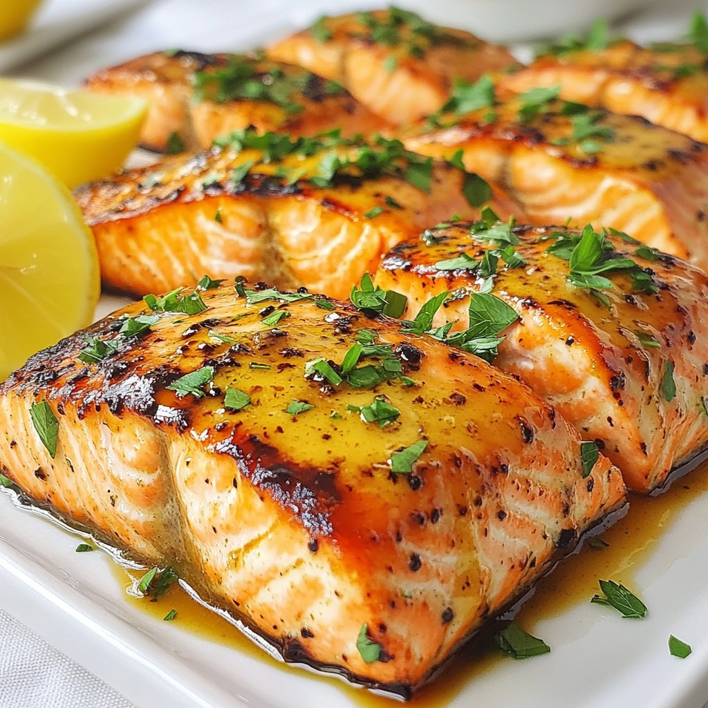 Grilled Honey Mustard Salmon Savory Flavor Boost
