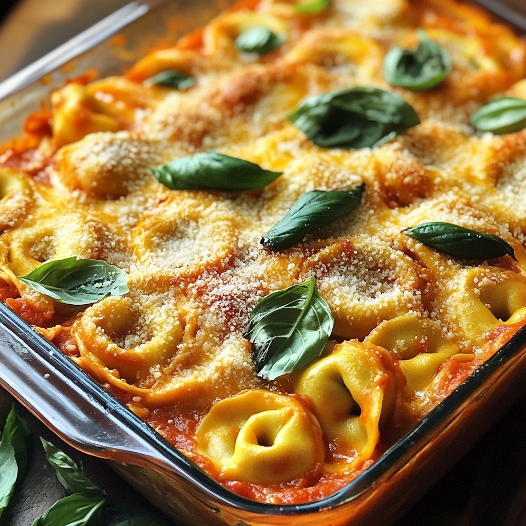 Cheesy Freezer-Friendly Spinach Tortellini Bake Delight