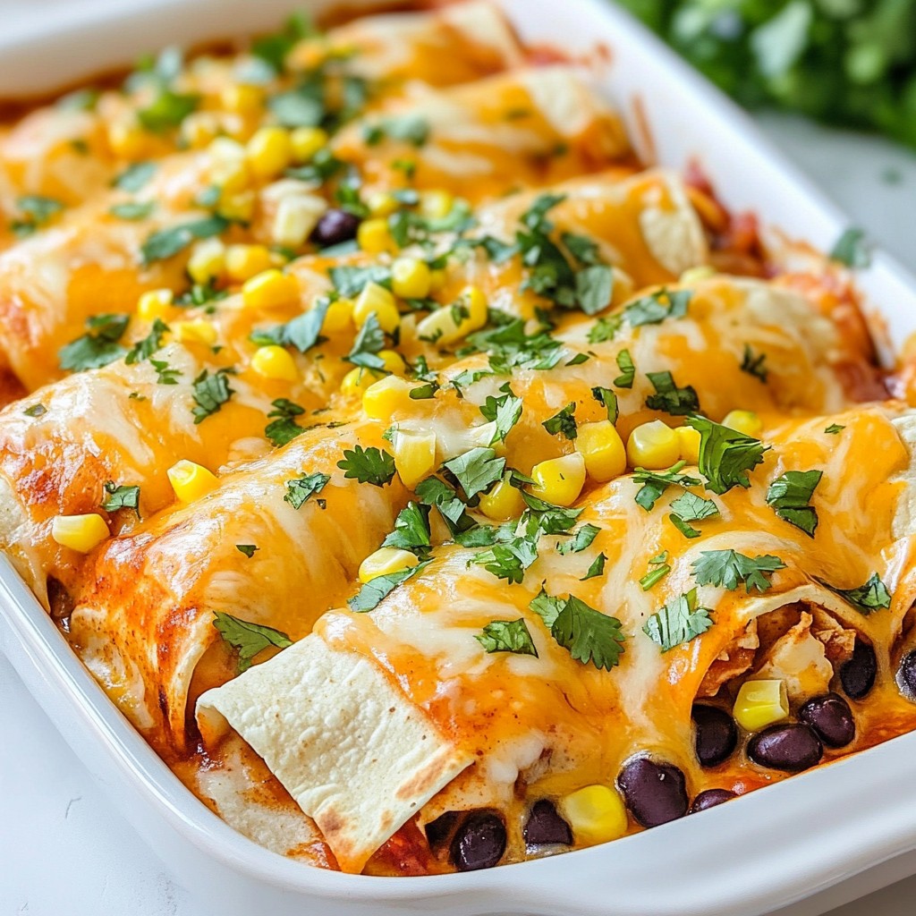 Cheesy Freezer-Friendly Chicken Enchilada Bake Delight