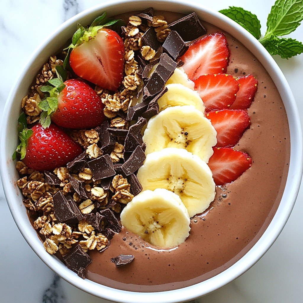 Chocolate Strawberry Smoothie Bowl Fresh and Healthy Treat