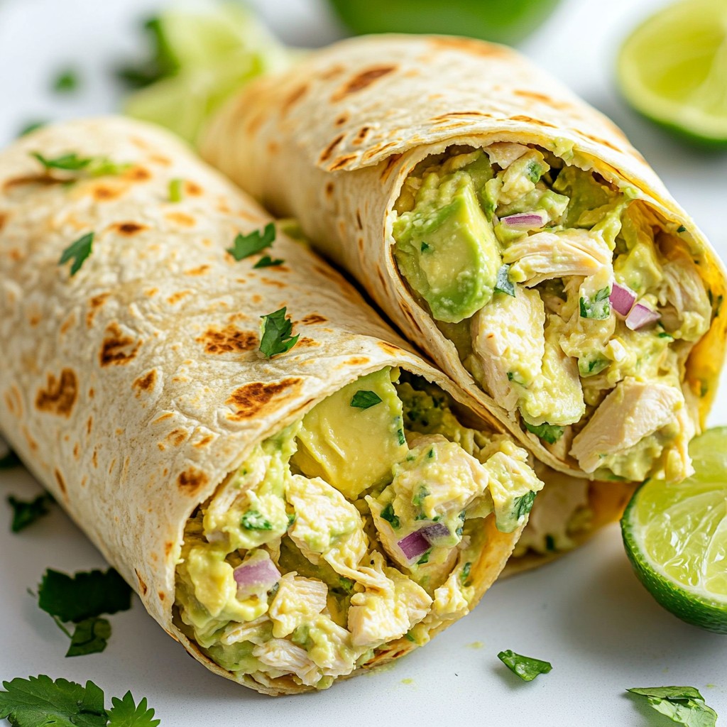 Creamy Meal Prep Avocado Chicken Salad Wraps Delight