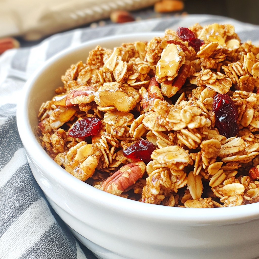 Maple Pecan Granola Clusters Delightful Crunchy Snack