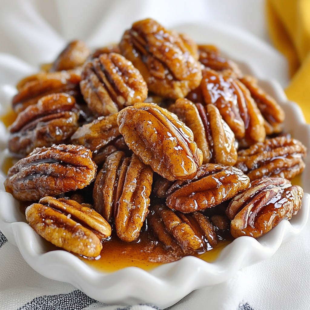 Maple Cinnamon Roasted Pecans Sweet and Crunchy Snack