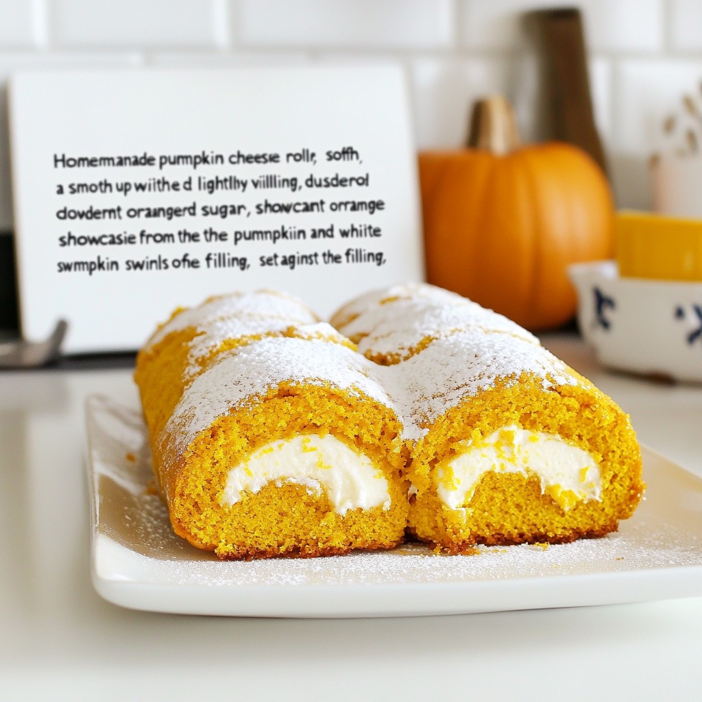 Pumpkin Cream Cheese Roll Easy Fall Dessert Recipe