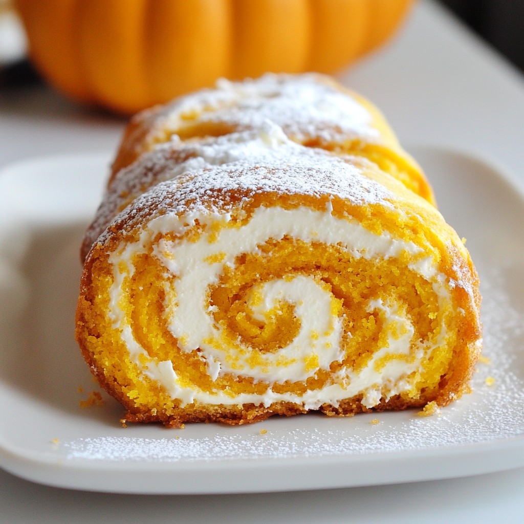 Pumpkin Cream Cheese Roll Irresistible Dessert Recipe