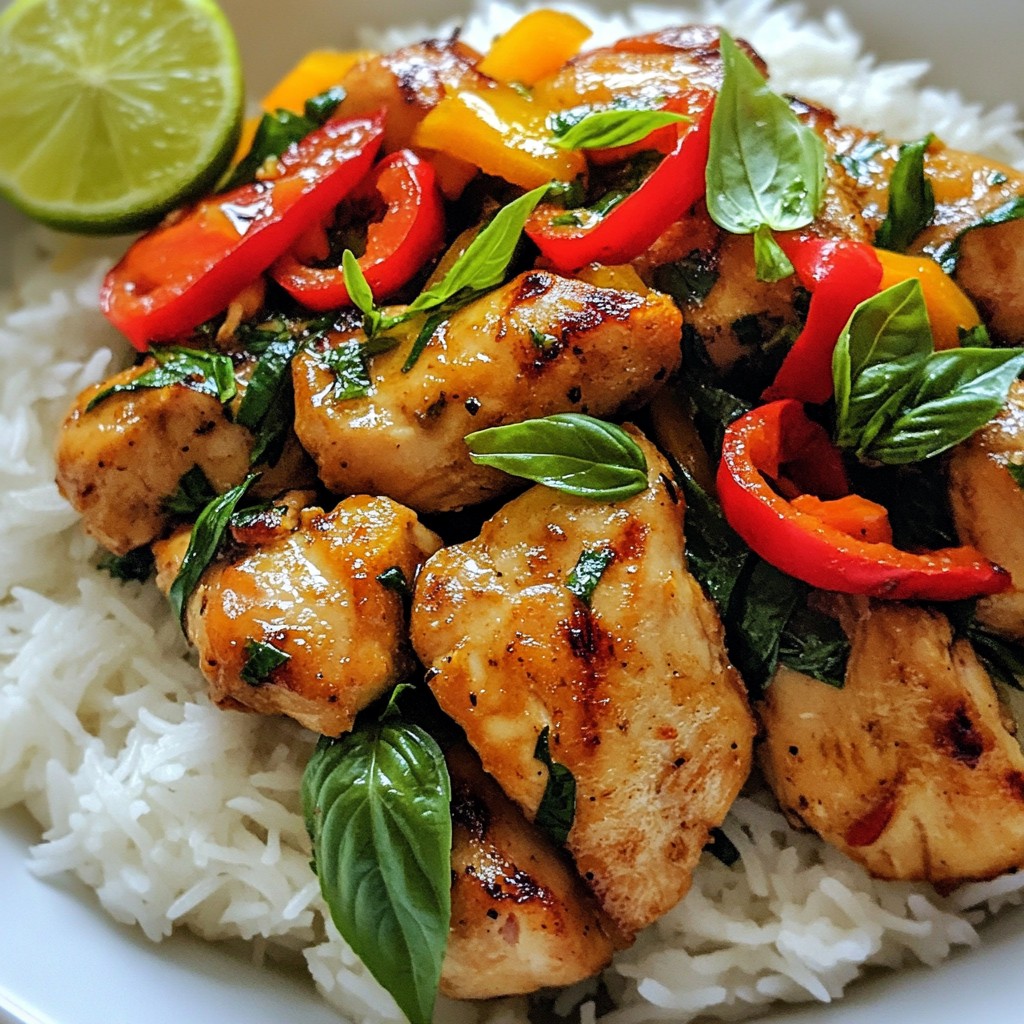 Spicy Thai Basil Chicken Flavorful and Quick Meal