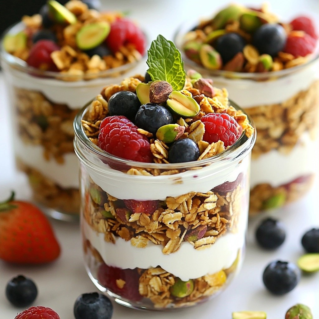 Nutty Make-Ahead Pistachio Granola Parfaits Delight