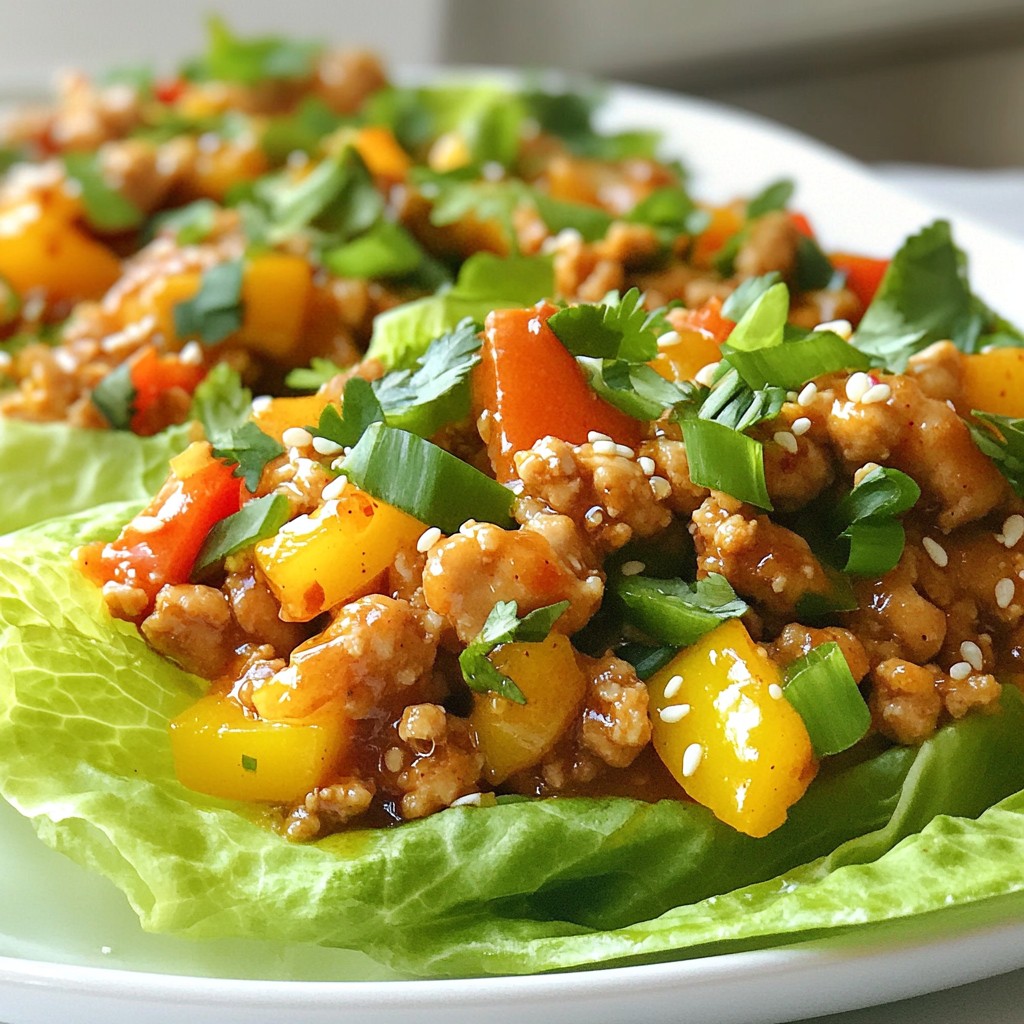 Honey Sriracha Chicken Lettuce Wraps Tasty and Easy Meal