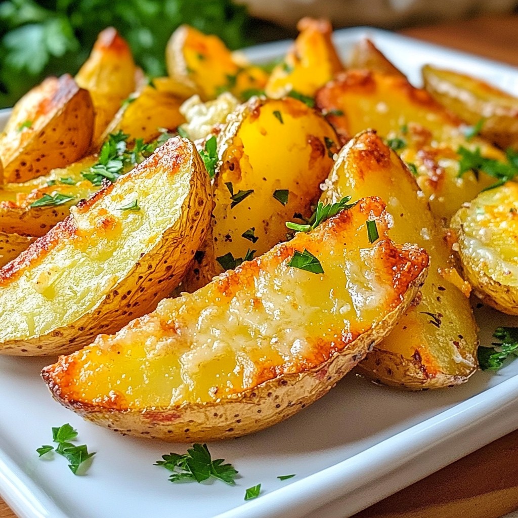 Garlic Parmesan Roasted Potato Wedges Simple Delight