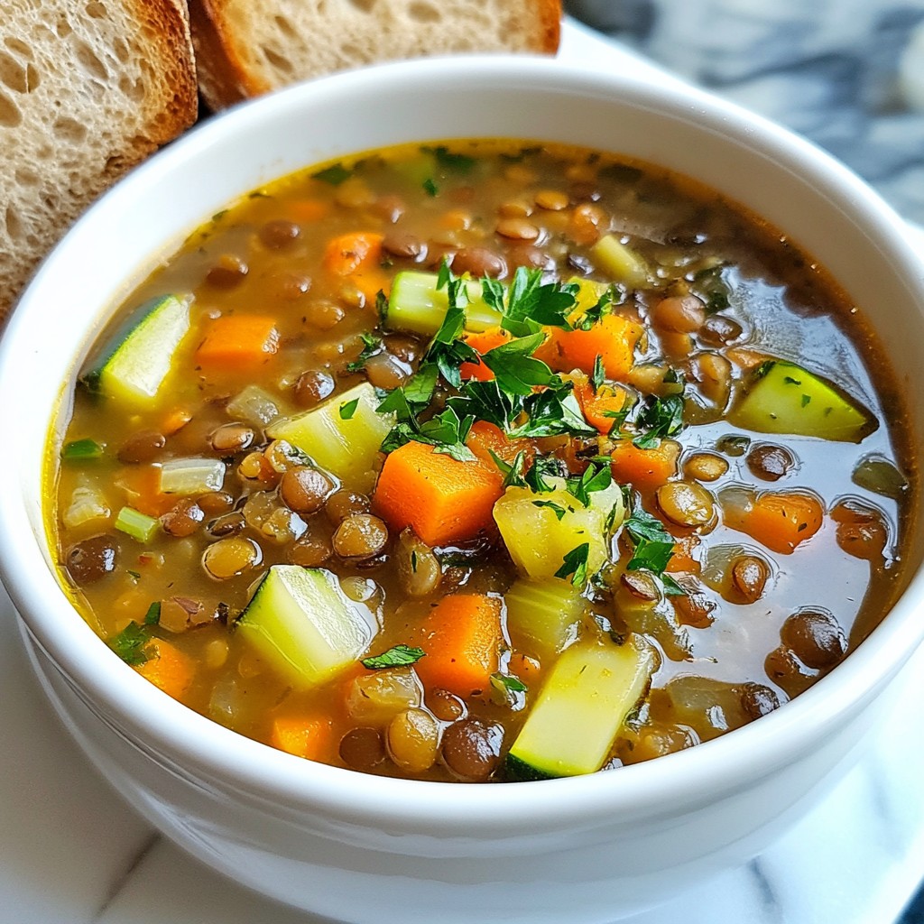 Flavorful Batch Cook Lentil Veggie Soup Recipe