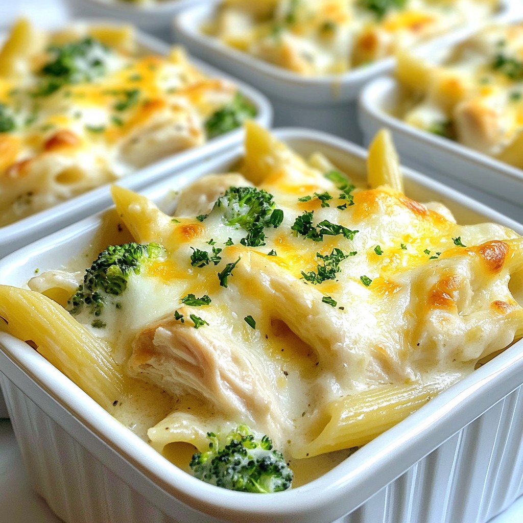 Creamy Freezer-Friendly Chicken Alfredo Casserole Delight