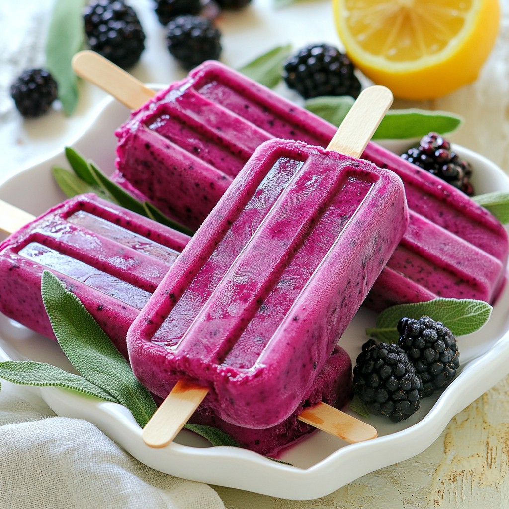 Blackberry Sage Lemonade Popsicles Refreshing Treat