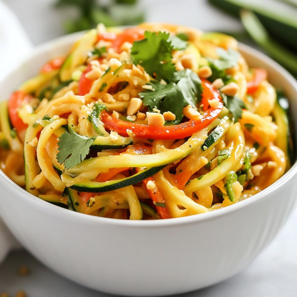 Spicy Thai Peanut Zoodles Quick and Simple Recipe