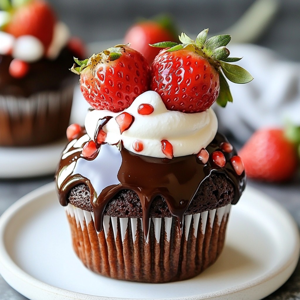 Chocolate Covered Strawberry Cupcakes Delightful Treat