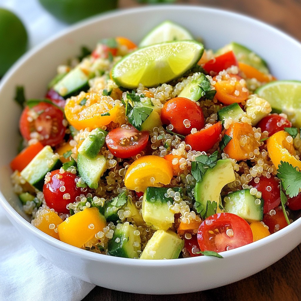 Cilantro Lime Quinoa Salad Fresh and Flavorful Dish