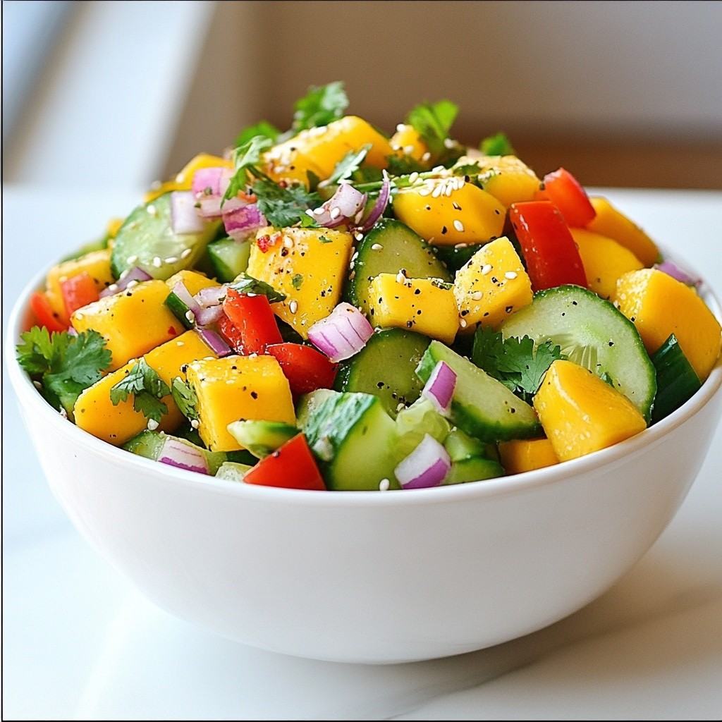 Spicy Cucumber Mango Salad Zesty Flavor Burst