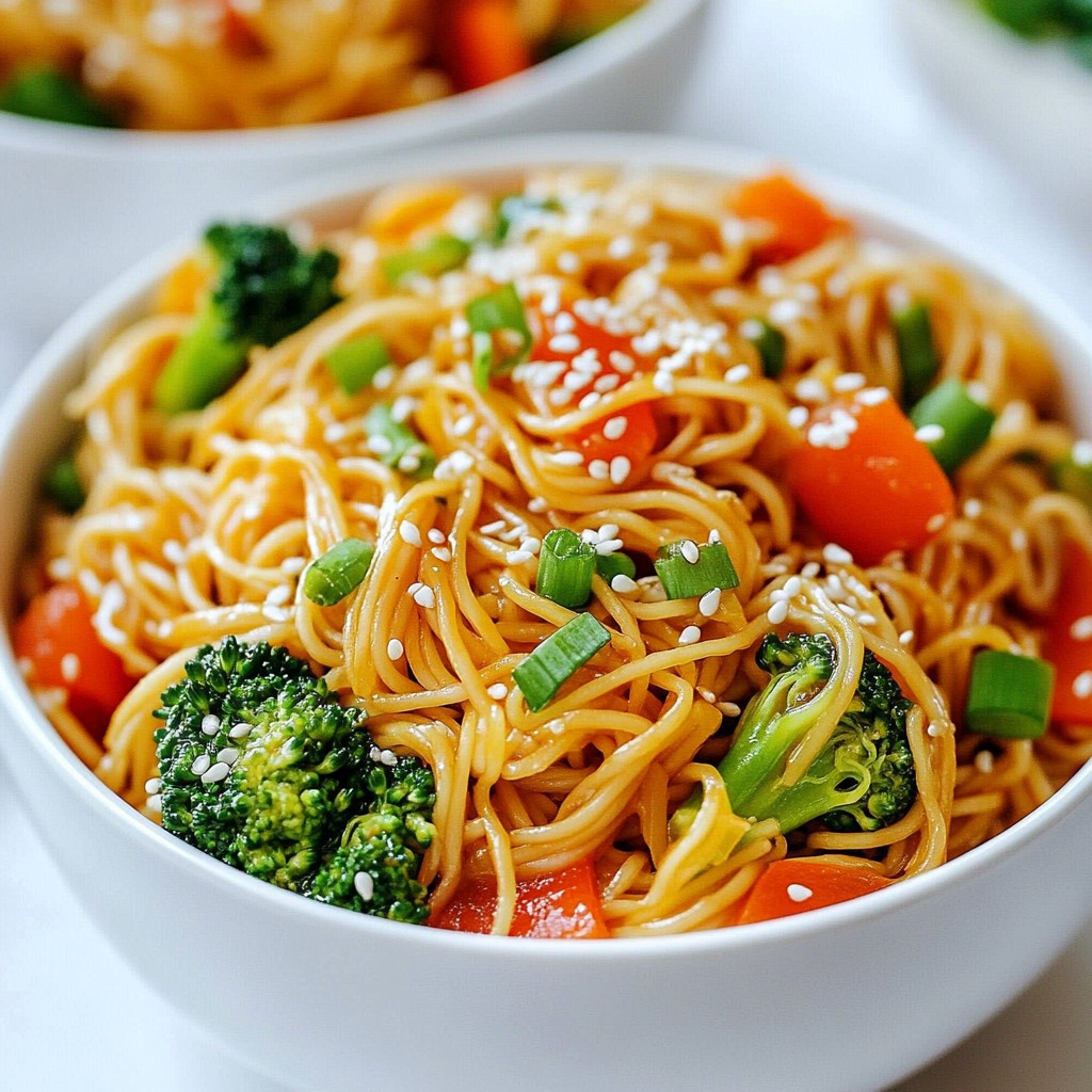 Sweet Chili Garlic Noodle Stir Fry Flavorful Delight