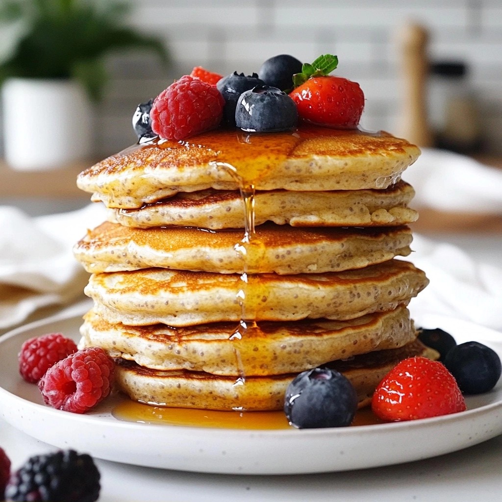 Fluffy Make-Ahead Vanilla Chia Seed Pancakes Delight