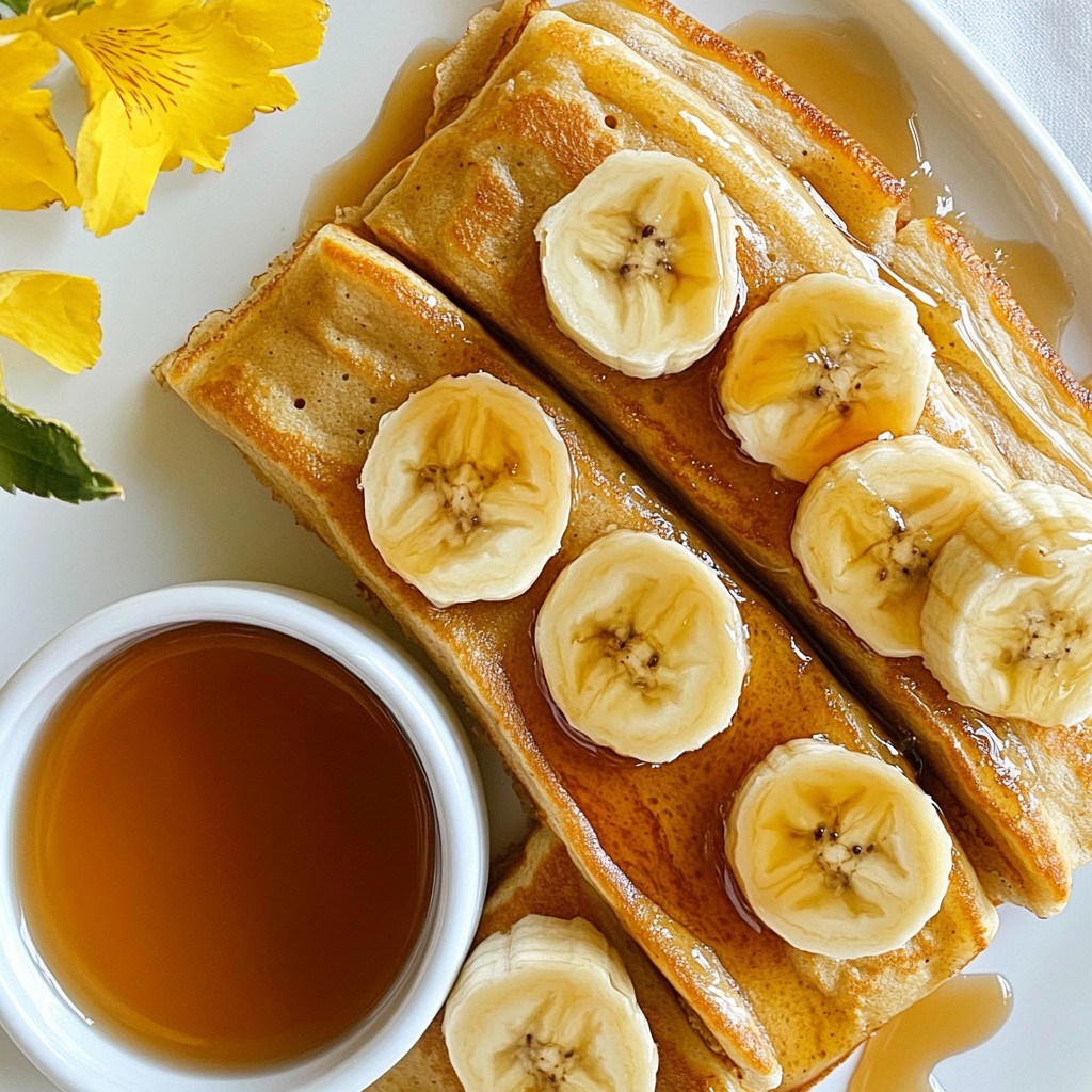 Peanut Butter Banana Pancake Dippers Delightful Treat
