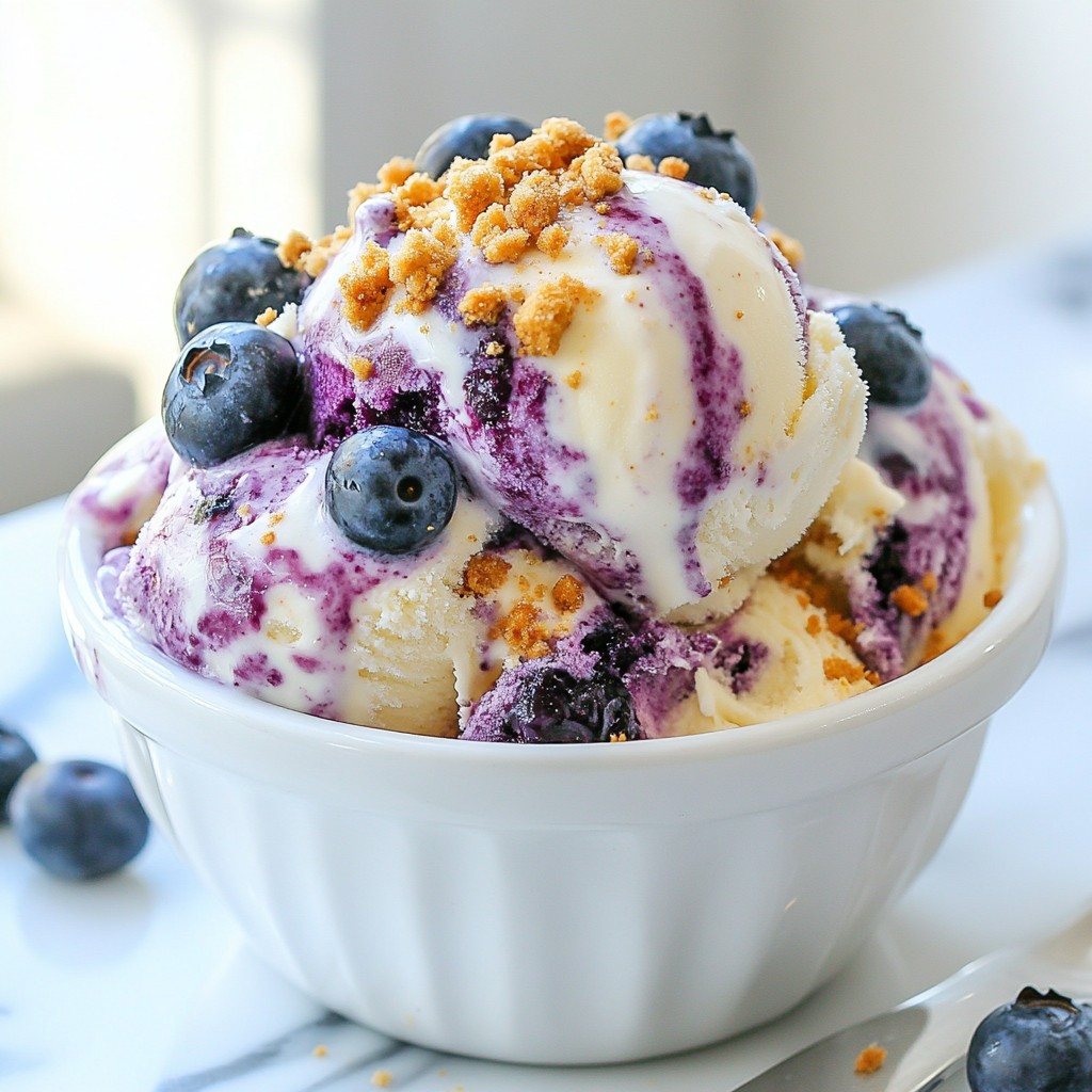 Blueberry Cheesecake Ice Cream Simple and Tasty Dessert