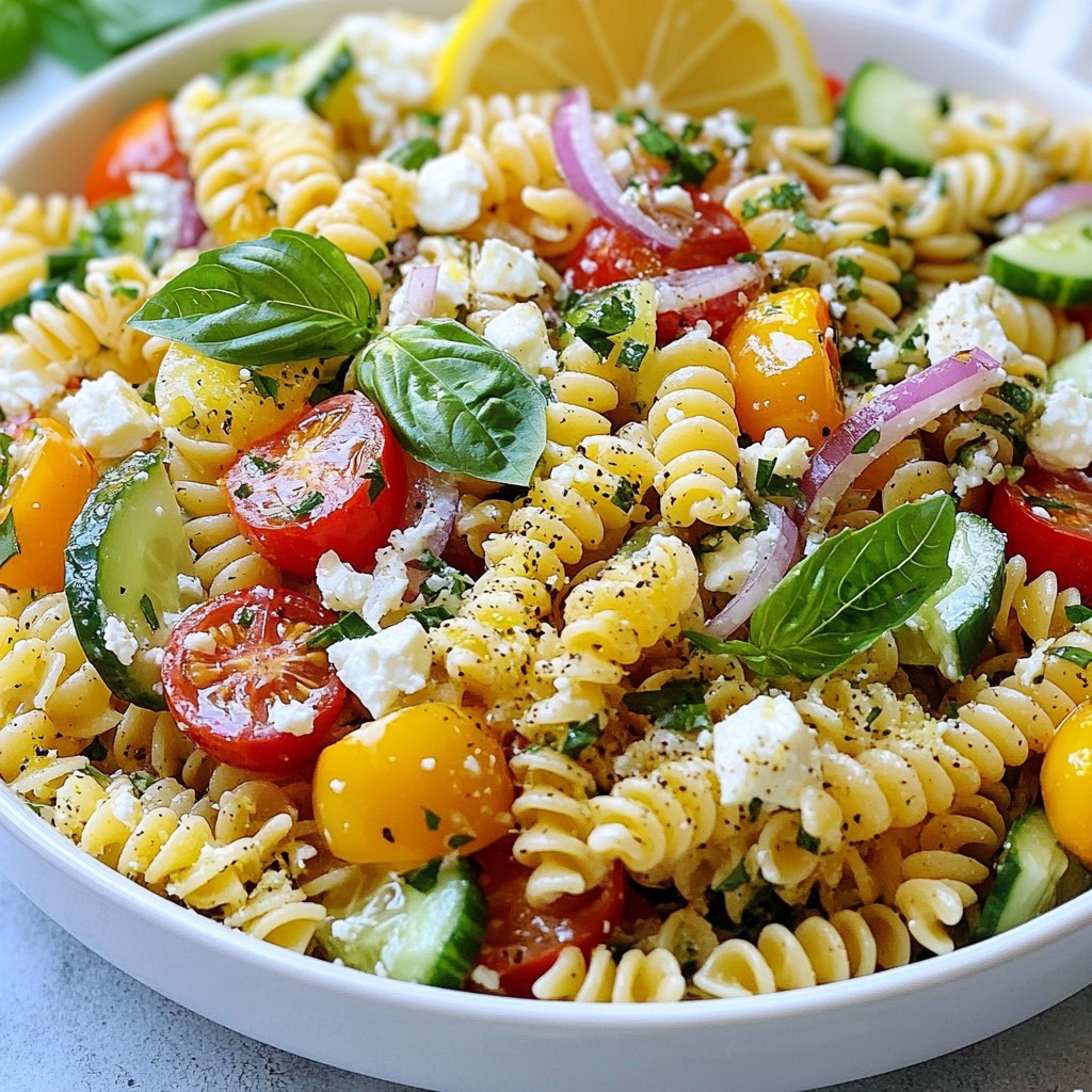 Zesty Make-Ahead Lemon Basil Pasta Salad Delight