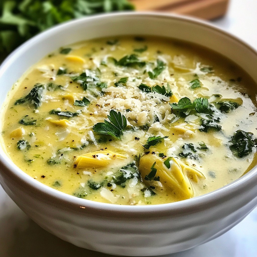 Creamy Spinach Artichoke Soup Flavorful and Comforting