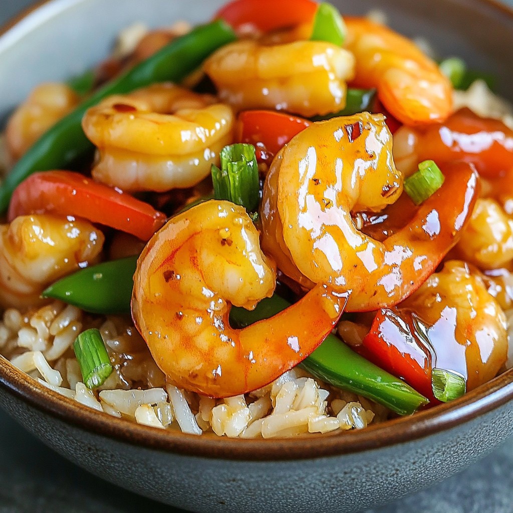 Spicy Meal Prep Honey Garlic Shrimp Stir Fry Delight