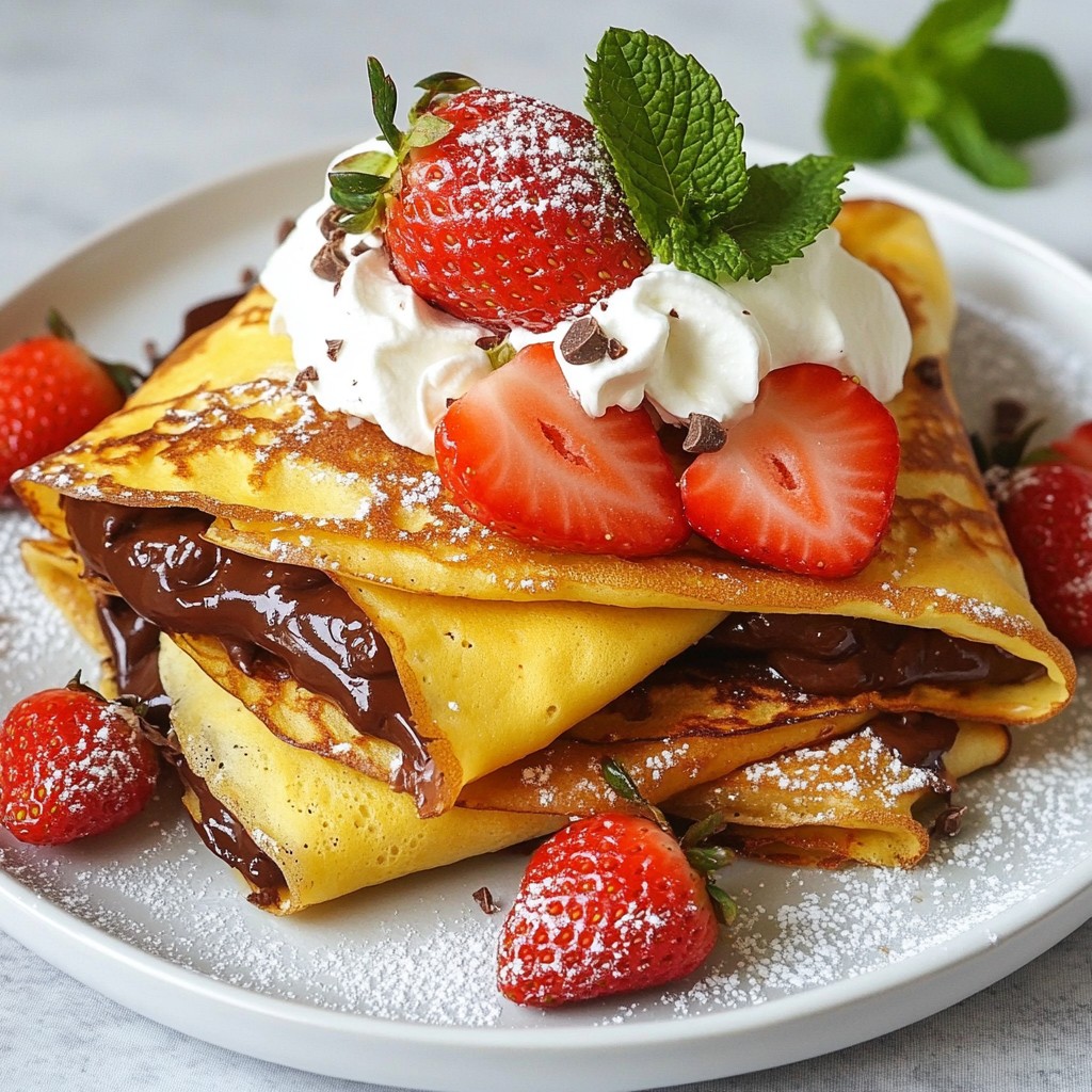 Chocolate Strawberry Crepes Irresistible Dessert Delight