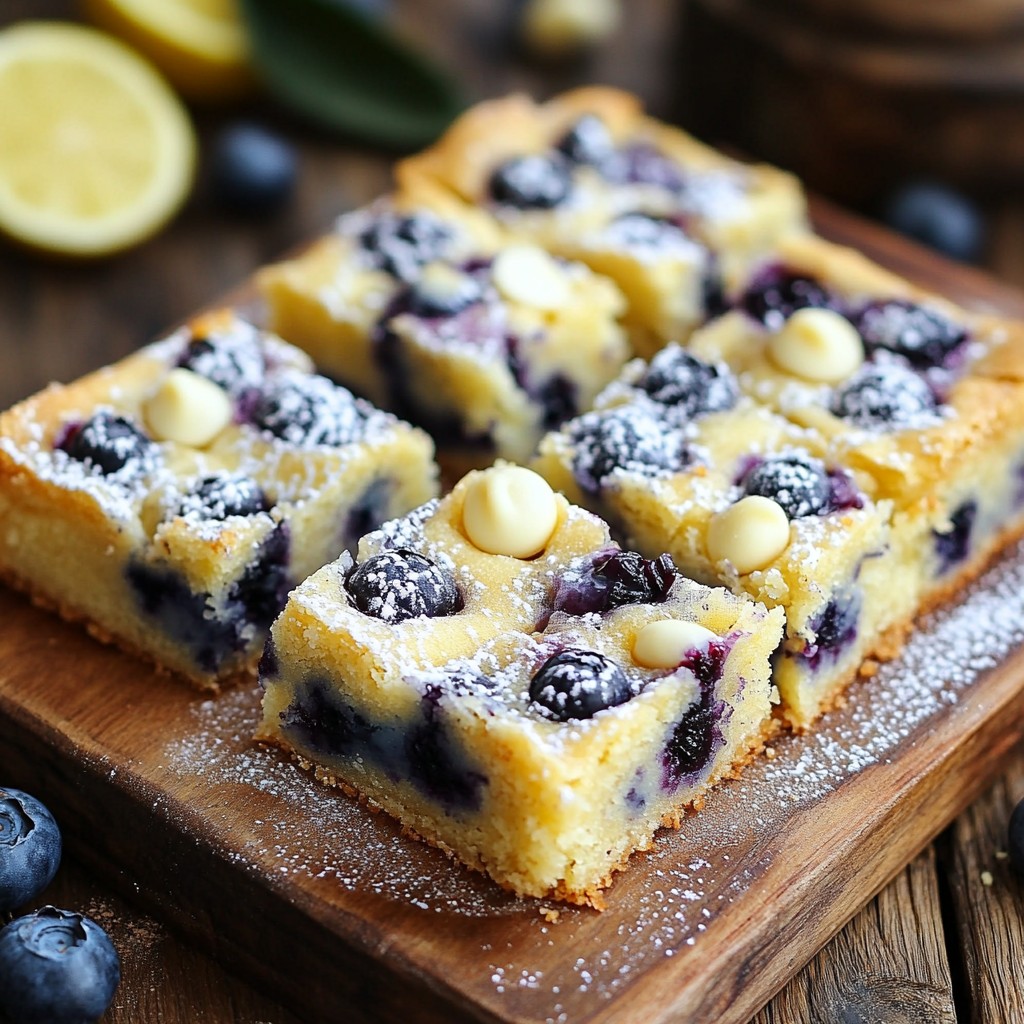 Blueberry White Chocolate Blondies Deliciously Sweet Treat