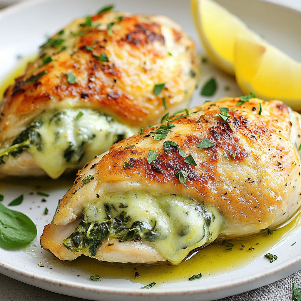 Cheesy Spinach Stuffed Chicken Delightful Dinner Option